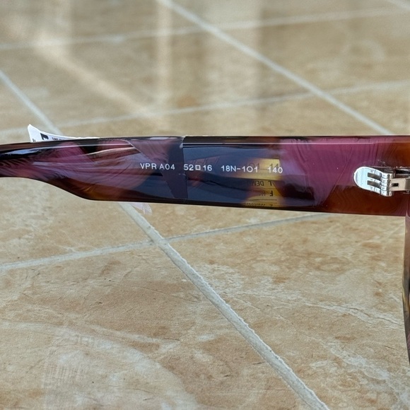 Prada PR A04V 18N1O1 Eyeglasses Women's Havana Cognac Full Rim 52-16-140 New - Picture 4 of 7